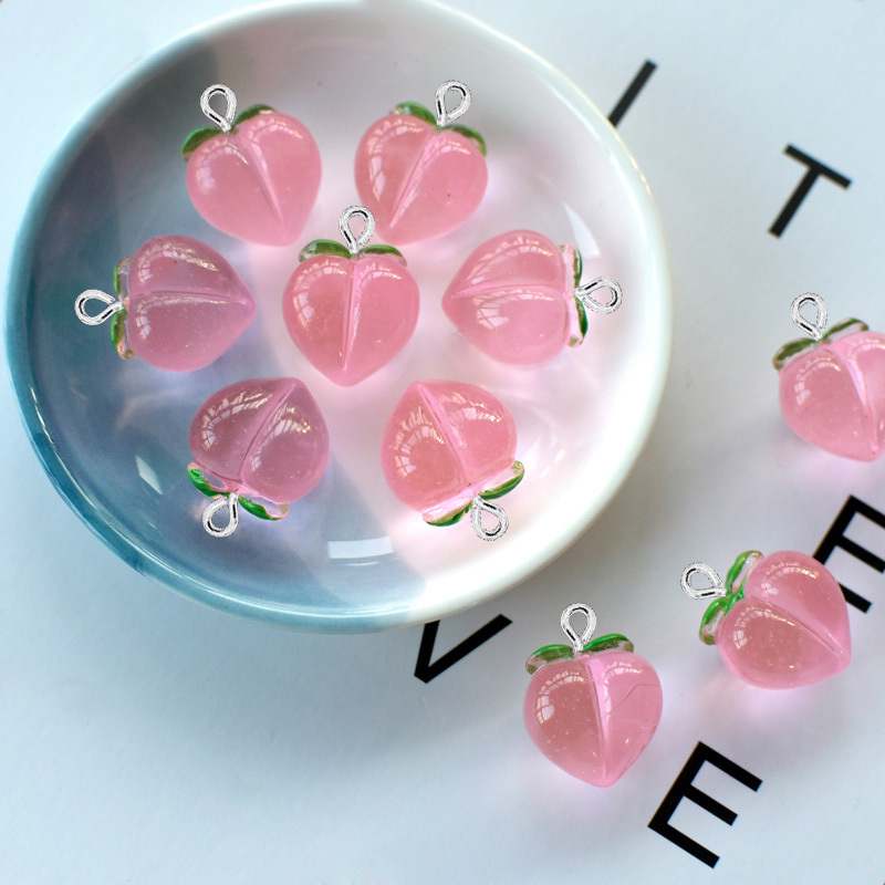 Resin Craft Projects - 10 szt. Nowe Przezroczyste Brzoskwiniowe Płaskie