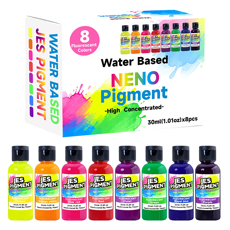 Resin Pigment Set - 8 kolorów/zestaw pigmentów fluorescencyjnych, 30 ml/1,01