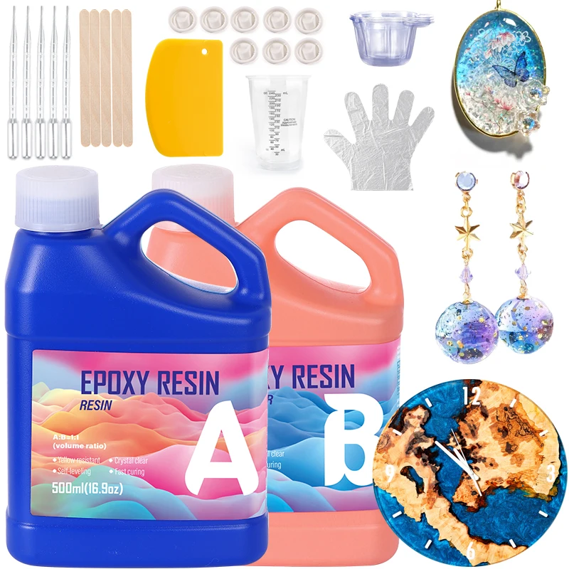 Epoxy Uv Resin Kit - Zestaw żywicy epoksydowej łatwy w mieszaniu,