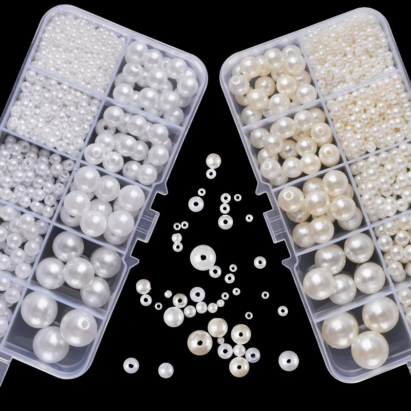 Crafting Resin - Zestaw 800 szt. sztucznych pereł żywicznych,
