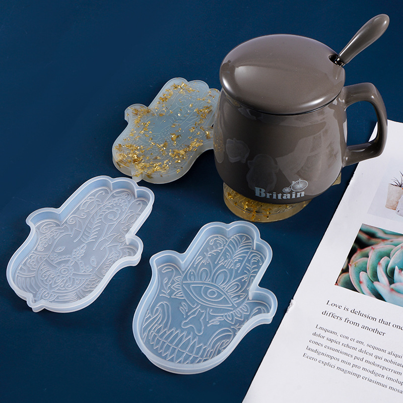 1 sztuk DIY Coaster ręka fatim – Silicone Mold Tray recenzja i cena